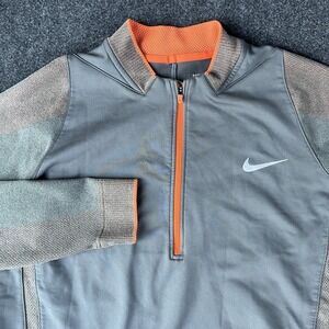 Clemson Tigers Nike Golf 1/2‎ Zip Gray Orange Pullover Jacket Dri Fit Mens M